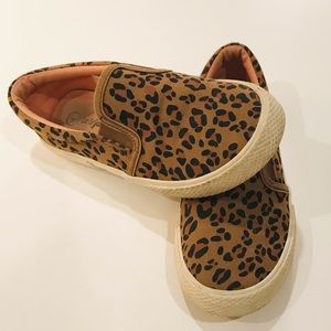 Cat & Jack Leopard Print Size 1 Girls Shoes